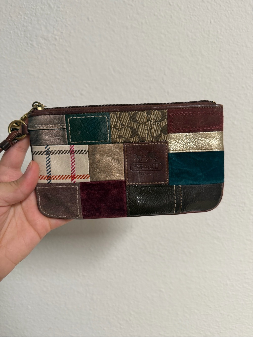 Vintage Coach Holiday Wristlet
